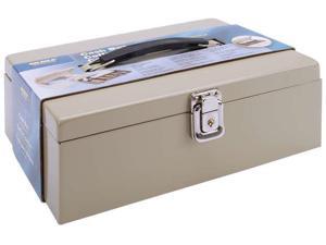 SteelMaster Heavy-Duty Steel Cash Box w/7 Compartments Latch Lock Sand 221612003 SteelMaster Heavy-Duty Steel Cash Box w/7 Compartments Latch Lock Sand 221612003
