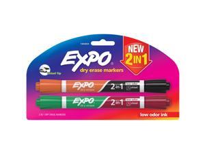 2 In 1 Dry Erase Markers 2/Pkg-4 Colors 2 In 1 Dry Erase Markers 2/Pkg-4 Colors