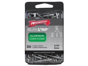 Arrow Fastener Co. .19in. Large Flange Aluminum Rivets RLFA.19IP Arrow Fastener Co. .19in. Large Flange Aluminum Rivets RLFA.19IP