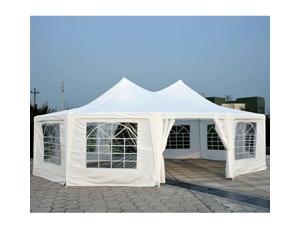 Outsunny 29.2ft High Peak Decagonal Wedding Event Party Tent 10 Removable Walls White Outsunny 29.2ft High Peak Decagonal Wedding Event Party Tent 10 Removable Walls White