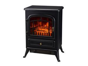 HOMCOM 16” 1500 Watt Free Standing Electric Wood Stove Fireplace Heater - Black HOMCOM 16” 1500 Watt Free Standing Electric Wood Stove Fireplace Heater - Black