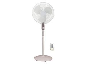 OPTIMUS F-1672WH 16" Oscillating Stand Fan with Remote ,White