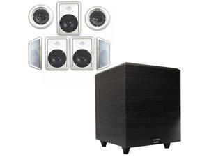 Acoustic Audio 7.1 Speaker System Flush Mount 7 Speaker Set and 15" Powered Sub Acoustic Audio 7.1 Speaker System Flush Mount 7 Speaker Set and 15" Powered Sub