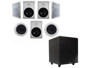 Acoustic Audio 7.1 Speaker System Flush Mount 7 Speaker Set and 8" Powered Sub Acoustic Audio 7.1 Speaker System Flush Mount 7 Speaker Set and 8" Powered Sub