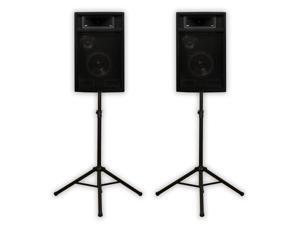 Acoustic Audio PA-365X Passive 6.5" DJ Speakers and Stands PA Karaoke 3-Way Studio Home Audio Acoustic Audio PA-365X Passive 6.5" DJ Speakers and Stands PA Karaoke 3-Way Studio Home Audio