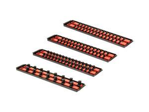Ernst Mfg 8452+8453+8454+8458 Red Socket BOSS High-Density Tray Set w/8 Rails