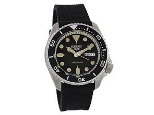 Seiko 5 Mens Stainless Steel Black Silicone Strap Automatic Watch SRPD95 Seiko 5 Mens Stainless Steel Black Silicone Strap Automatic Watch SRPD95