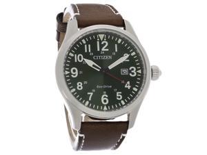 Citizen Eco Drive Mens Chandler Stainless Steel Green Dial BM6838-09X