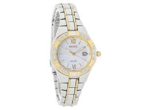 Seiko SUT068 Womens Silver & Gold Core Solar Watch Seiko SUT068 Womens Silver & Gold Core Solar Watch
