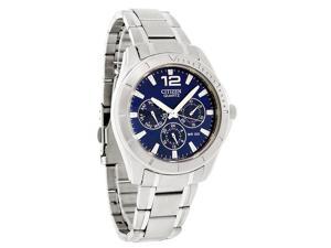 Citizen Quartz Mens Blue Dial SubDial Bracelet Watch AG830052L