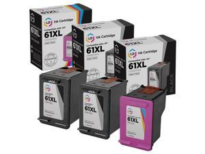 LD  Remanufactured Replacements for Hewlett Packard HP 61XL  61 3PK High Yield Ink Cartridges Includes 2 CH563WN Black  1 CH564WN Color for use in HP Deskjet ENVY  OfficeJet Series