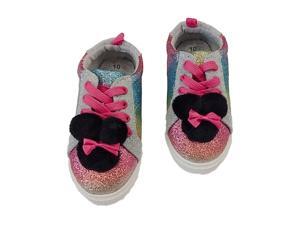 Disney Toddler Girls Minnie Mouse Rainbow Glitter Sneakers Tennis Shoes 10 Disney Toddler Girls Minnie Mouse Rainbow Glitter Sneakers Tennis Shoes 10