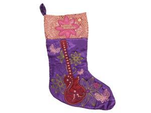 Purple Satin Musical Hannah Montana Christmas Stocking Miley Cyrus Guitar Purple Satin Musical Hannah Montana Christmas Stocking Miley Cyrus Guitar