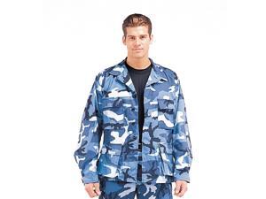 Sky Blue Camo BDU shirts, military uniform shirts, Large Sky Blue Camo BDU shirts, military uniform shirts, Large