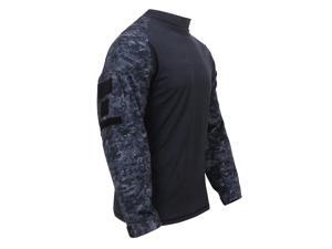 Rothco Military Fire Retardant NYCO Combat Shirt, Midnite Digital Camo, Large Rothco Military Fire Retardant NYCO Combat Shirt, Midnite Digital Camo, Large