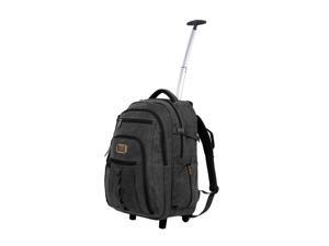 Rothco Wheeled Canvas Backpack w/Telescoping Handle & Laptop Compartment, Black Rothco Wheeled Canvas Backpack w/Telescoping Handle & Laptop Compartment, Black