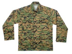 Woodland Digital Camo BDU Shirt, Large Woodland Digital Camo BDU Shirt, Large