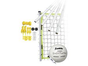 Franklin Sports Volleyball Set - Beach and Backyard Volleyball Net Set - Portable Volleyball Net and Ball Set with Poles and ground Stakes - Advanced Franklin Sports Volleyball Set - Beach and Backyard Volleyball Net Set - Portable Volleyball Net and Ball Set with Poles and ground Stakes - Advanced