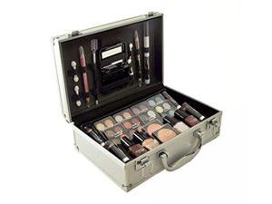 Cameo Carry All Trunk Train Case with Makeup and Reusable Aluminum Case