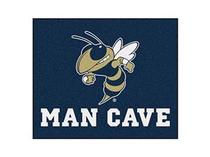 Georgia Tech Buzz Man Cave Rug  5ft X 6ft