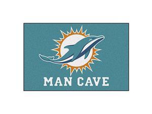 Fanmats 14325 Nfl Miami Dolphins Nylon Universal Man Cave Starter Rug