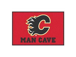 Fanmats 14402 Nhl Calgary Flames Nylon Universal Man Cave Starter Rug