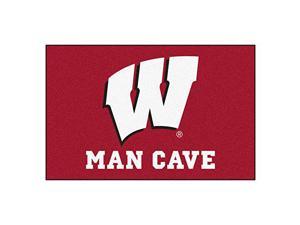 Fanmats 14708 University Of Wisconsin Nylon Universal Man Cave Starter Rug