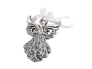 Fashioncraft Antique Shimmering Angel Silver Christmas Tree Ornament