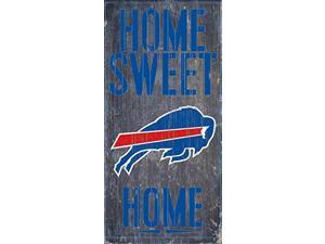 Buffalo Bills Official Nfl 145 Inch X 95 Inch Wood Sign Home Sweet Home By Fan Creations 048326GrayBlueWhite