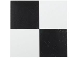 Achim Home Furnishings Chekcered Ftvso10345 Tivoli Self Adhesive Vinyl Tiles, 12 X 12-Inches, Black/White, 45 Pack