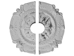 Ekena Millwork Cm16So2-03500 Southampton Ceiling Medallion, 16 1/2"Od X 3 1/2"Id X 2 3/8"P (Fits Canopies Up To 3 1/2"), Factory Primed
