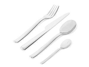 Silver Set of 4 AlessiOvale Table Forks in 18/10 Stainless Steel Mirror Polished 