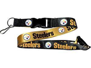 Aminco Nfl Pittsburgh Steelers Reversible Lanyard Team Colors One Size NflLn16212