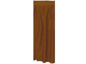 Masterpiece Plastic Table Skirting Chocolate Brown Party Accessory 1 Count 1Pkg