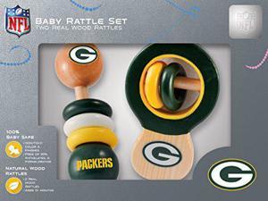 NFL Green Bay Packers Baby Rattle Set  2 Pack