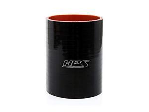 HPS HTSR-125-150-BLK Silicone High Temperature 4-ply Reinforced Reducer Coupler Hose Black 3 Length 100 PSI Maximum Pressure 1-1/4  1-1/2 ID 