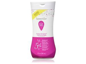 Summers Eve Cleansing Wash  Simply Sensitive  9 Ounce  pHBalanced  Dermatologist  Gynecologist Tested