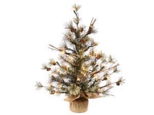 Vickerman 36" Dakota Pine Artificial Christmas Tree, Warm White Dura-lit LED Lights - Faux Christmas Tree - Seasonal Indoor Home Decor