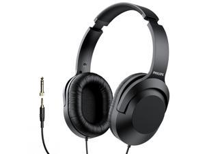 PHILIPS Over Ear Wired Stereo Headphones for Podcasts Studio Monitoring and Recording Headset for computer Keyboard and guitar with 63 mm 14 Add On Adapter