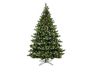 Vickerman 3.5 New Haven Spruce Artificial Christmas Tree, Clear Dura-lit Lights - Faux Frosted Tip Christmas Tree - Seasonal Indoor Home Decor