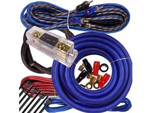 Complete 3000W Gravity 4 Gauge Amplifier Installation Wiring Kit Amp Pk2 4 Ga Blue - for Installer and DIY Hobbyist - Perfect for Car/Truck/Motorcycle/Rv/ATV