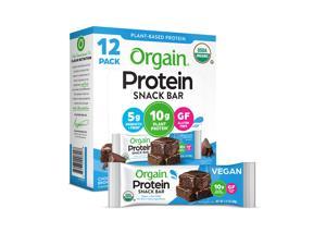 Orgain Organic Plant Based Protein Bar chocolate Brownie  10g of Protein Vegan gluten Free Dairy Free Soy Free Lactose Free Kosher NongMO 141 Ounce 12 count Packaging May Vary