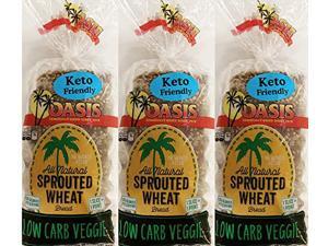 Oasis Veggie Bread, 3 Pack- Low Carb, Keto, All Natural, Sprouted