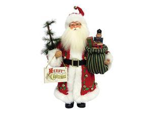 Santas Workshop 7770 Merry Christmas Claus Figurine, 15", Multicolored