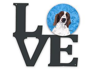 Carolines Treasures Blue Springer Spaniel Metal Artwork Love WallDecor Multicolor