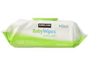 Kirkland Signature Baby Wipes UltraSoft Unscented 100 Count Wipes