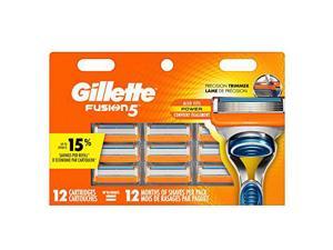 Gillette Fusion5 Mens Razor Blades 12 Blade Refills