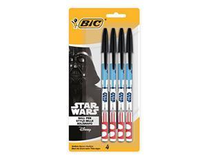 Star Wars BIC Ball Pen Medium Point 10 mm Black 4Count