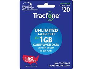 TracFone 20 Unlimited Talk Text 1GB Data 30Day Plan