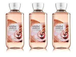 Bath and Body Works Warm Vanilla Sugar Signature Collection Shower Gel, 10 oz, new packaging (3 Pack)